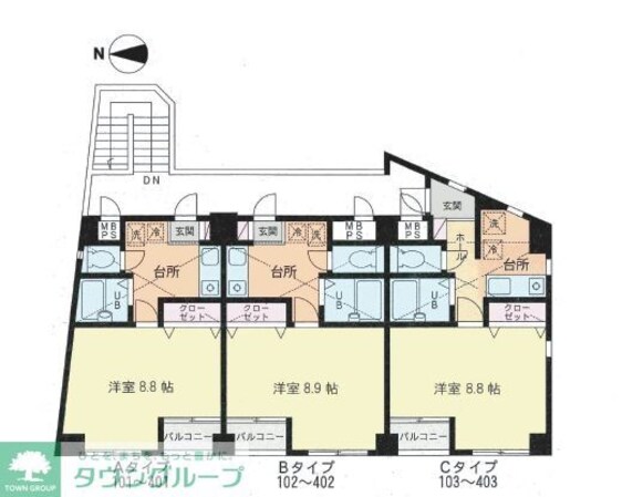 セナリオフォルム柏の物件間取画像